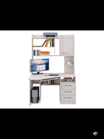 СК-25 угловой компьютерный стол с надстройкой Крафт светлый