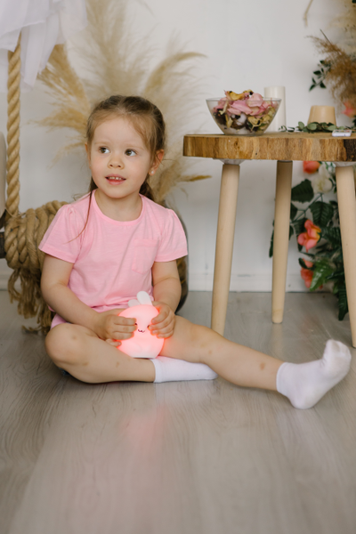 Ночник силиконовый ЗАЙЧИК на аккумуляторе с  пультом