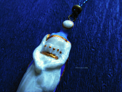 Царевна Ветра. Необычная подвеска для мобильного телефона. Украшение из холодного фарфора