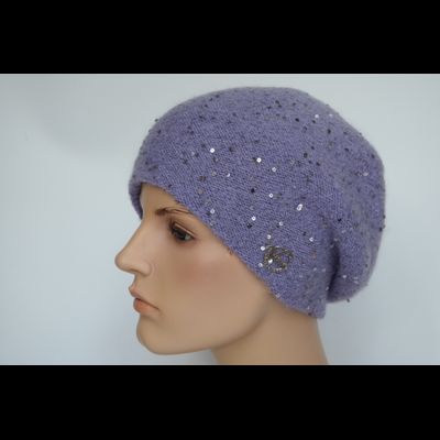 Фиолетовый берет с пайетками Vizio Италия 6943
