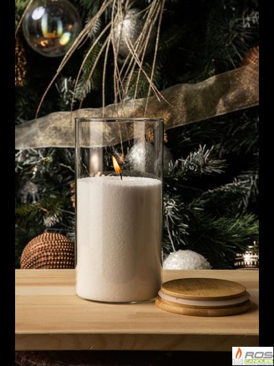 Колба/ваза 20 см с бамбуковой крышкой