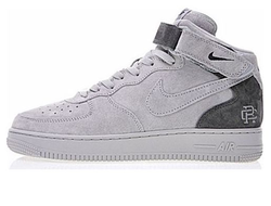 купить дешево кроссовки Nike Reigning Champ x Nike Air Force 1 Mid Grey Black