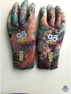 Перчатки неопреновые 5мм AquaDiscovery Camostretch GREEN р.M