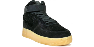 Nike Air Force 1 High замшевые черные