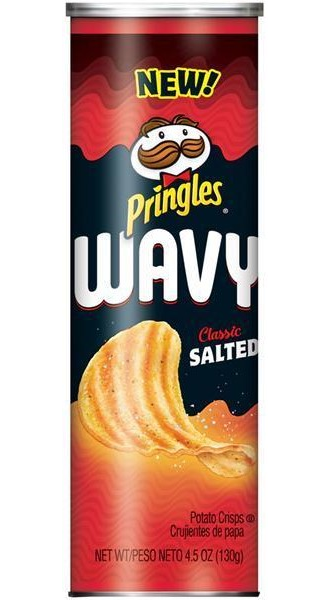 Pringles Wavy salted 130g (8 шт)