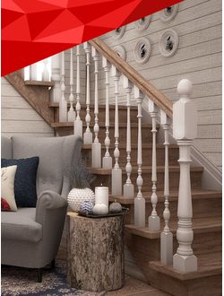 Комплектующие для лестниц (ступени, балясины, тетива, столбы)