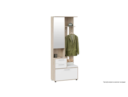 Прихожая Витра - Шкаф-секция комбинированная Тип 1 Дуб сонома/Белый ясень