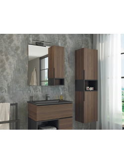 Зеркало-шкаф "Франкфурт-75" дуб шоколадно-коричневый