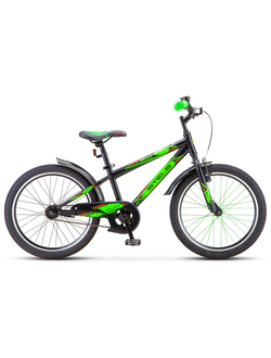 Велосипед Stels Pilot 200 Gent 20 Z010 11 чёрный/салатовый