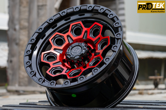 Комплект дисков R18 9,0J ET+0 6*139,7 FBX 178-8 Черный с красным (R690)