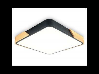 Ambrella св-к св/д декор. 45W(3375lm) 5000K 4K квадр. 500x50 черн./св. дерево IP20 FZ1317 BK/LW