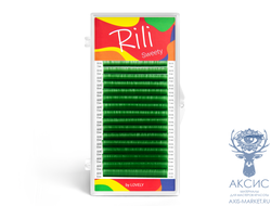 Ресницы зеленые Rili Sweety - 16 линий - MIX