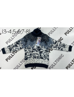 Детский свитер Заснеженный лес 02