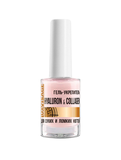 Гель-укрепитель Lux visage HYALURON&COLLAGEN для сухих и ломких ногтей