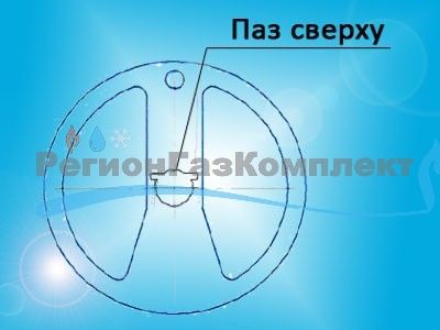 Ручка переключателя мощности электродуховки 5- позиционные "Лысьва" мод. ЭП, белая (срез штока сверху)