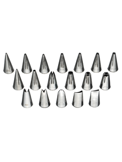 Набор кондитерских насадок 18 шт нерж. для оформления в стиле ламбет