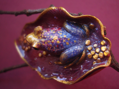 "Песнь Принцессы Вишнёвого Лотоса", фэнтези-брошь в восточном стиле