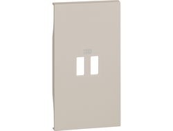 Лицевая панель зарядного устройства  2хUSB, 2 модуля, песок - Bticino - Living Now KM12C