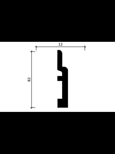Напольный плинтус Decor-Dizayn DD703, для покраски, влагостойкий, ударопрочный, 2 метра