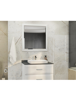 Зеркало "Империя-80" белый глянец