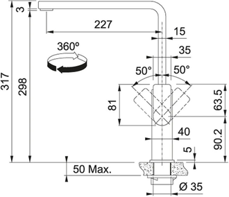 Смеситель Franke Mythos Swivel