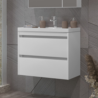 КОМПЛЕКТ МЕБЕЛИ ФРЕШ 70 БЕЛЫЙ (ФАСАДЫ СТЕКЛО)