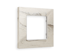 Рамка 1-я Серо-бежевый мрамор, коллекция GRAND - Ambrella Volt - ALFA