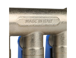 Коллектор распределительный STOUT с шаровыми кранами 3/4", 3 отвода 1/2" (синие ручки) (Арт. SMB 621