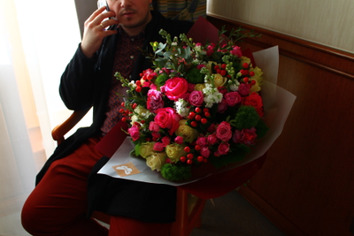 Оформление номера в гостинице цветами № 1493