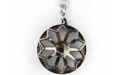 Брелок «Диск D-3» металл, ХРОМ/ТЁМНЫЙ