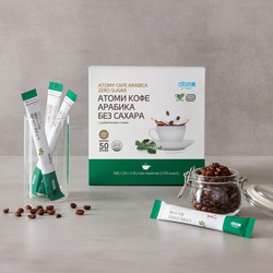 Кофе Атоми Арабика со стевией без сахара в упаковке