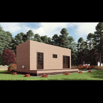 Одноэтажный каркасный дом с одной спальней 39м² (SK42)