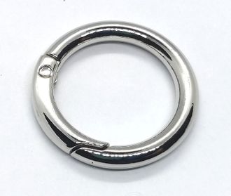 кольцо-карабин 2,4-2,8 см никель