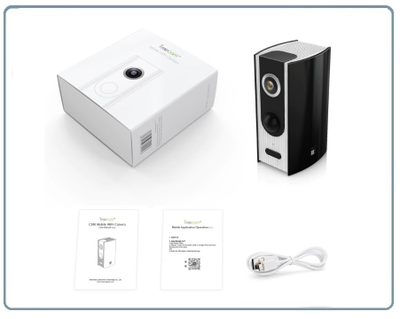 FreeCam, комнатная беспроводная WiFi видеокамера на аккумуляторе с DVR, HD (до 60 дней) (Clever Dog)