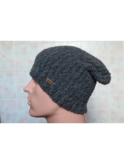 вязаная шапка из альпака мужская