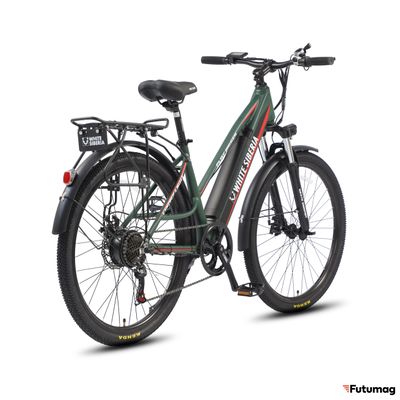 Электровелосипед WHITE SIBERIA CAMRY LIGHT 500W матовый зеленый