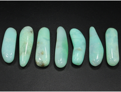 Хризопраз, галтовка в ассортименте, Австралия (35-40 мм, 7-9 г) №28495