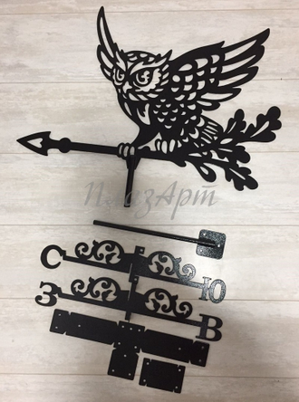 флюгер на крышу совушка