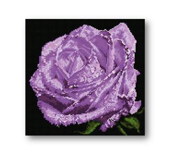 Алмазная мозаика Anya Фиолетовая роза-33х32см.
