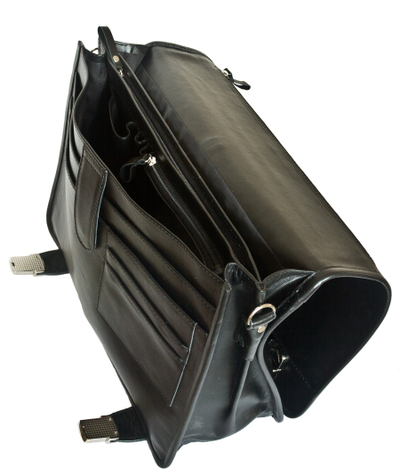 Кожаный портфель Arietta black (арт. 2018-01)