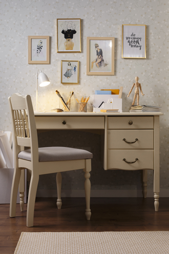 СТОЛ ПИСЬМЕННЫЙ Айно №8 ИЗ МАССИВА СОСНЫ НА ВЫСОКИХ НОЖКАХ с ящиками 113 Х 62,5 Х 76 см