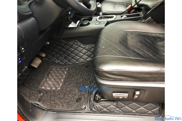 3D-коврики из экокожи в Toyota Hilux