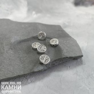 Шарм монетка "Дерево" 9х3 мм, цена за штуку