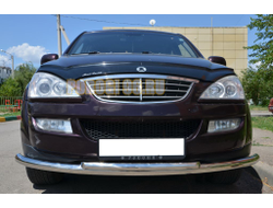 Защита переднего бампера двойная d60/42 для Ssang Yong Kyron 2007-