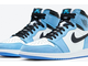 Nike Air Jordan Retro 1 Mid Blue (Белые с голубым)