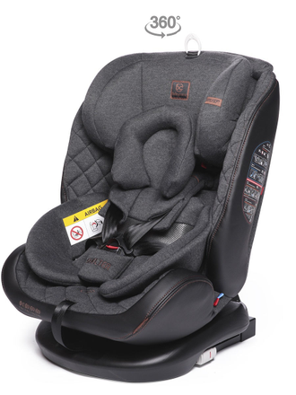 Автокресло Baby Care Shelter 0-36кг, IsoFix, поворотная база 360, Eco Grey