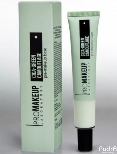 PROMAKEUP laboratory CICA-GREEN CAMOUFLAGE Kамуфлирующая матирующая основа под макияж с центеллой азиатской