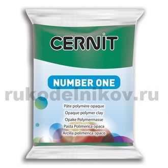 полимерная глина Cernit Number One, цвет-emerald 620 (изумруд), вес-56 грамм