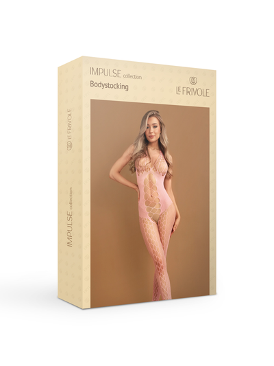 06729S/XXL Розовый боди-комбинезон с вырезами (Impulse) LeFrivole