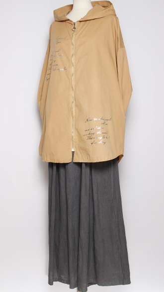 Ветровка  "ТЕКСТ"горчица до р.54